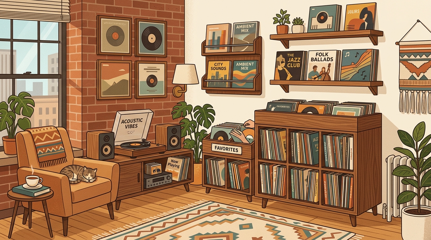 How to Organize Vinyl Records in Small Spaces