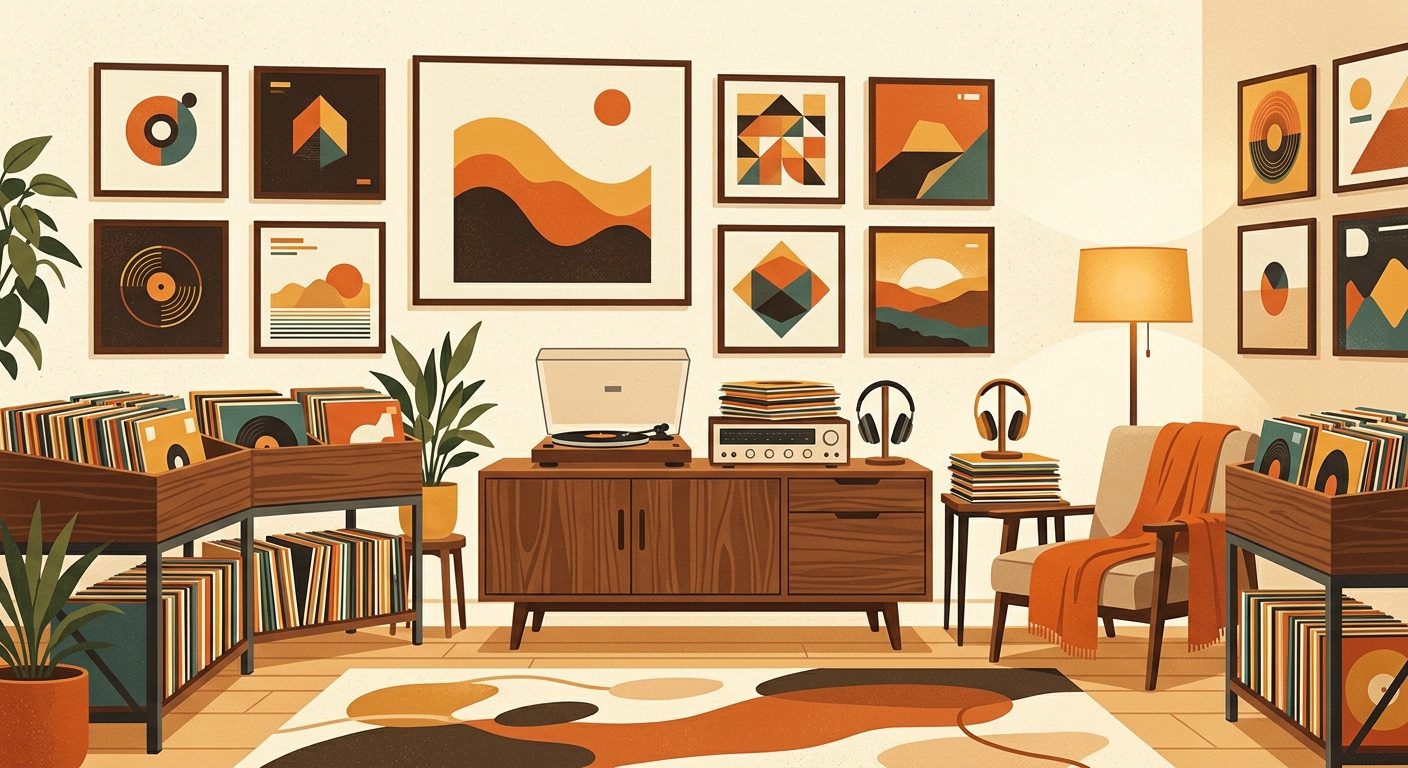 Using Vinyl Records as Wall Art Displays