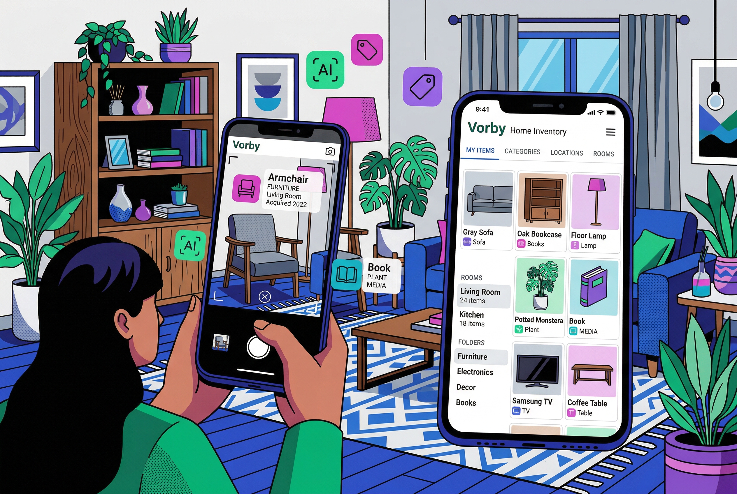 AI home inventory app scanning items